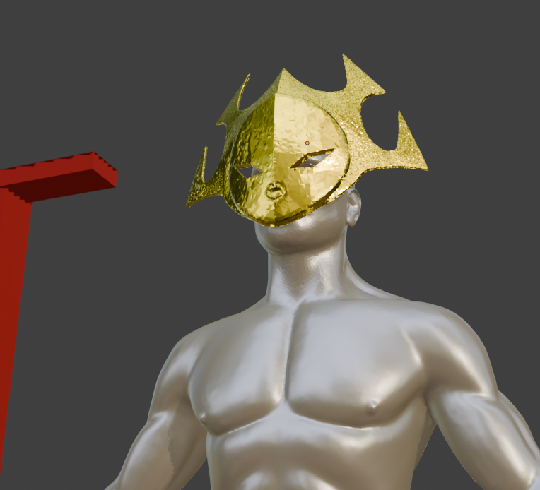 Oni Inspired Mask, Ashi Spirit Face Piece In Organic Pla, Handmade Design
