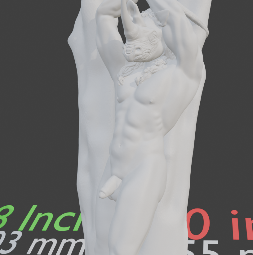 Saint Rhino Adult Mature gay Fine Art Statue