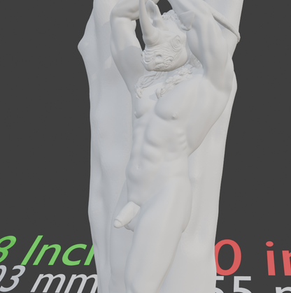 Saint Rhino Adult Mature gay Fine Art Statue