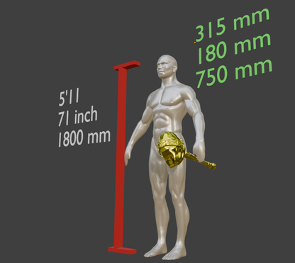 Mini Stalhrim Mace Non functional Durable Plastic Replica Cosplay Piece
