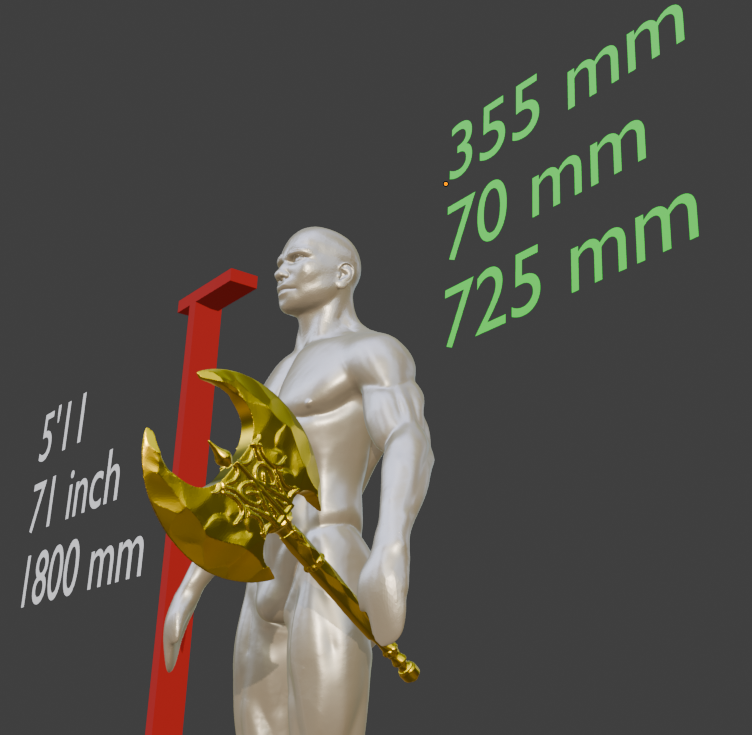Mini Stalhrim Axe Non functional Durable Plastic Replica Cosplay Piece