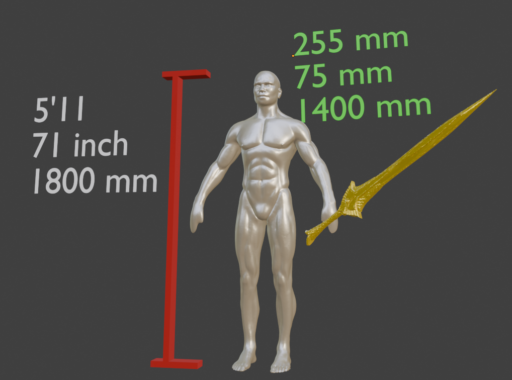 Mini Elven Great Sword Non functional Durable Plastic Replica Cosplay Piece