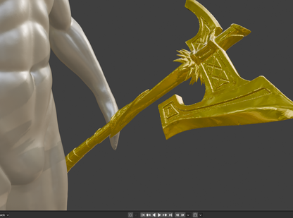 Mini Nordic War Axe Non functional Durable Plastic Replica Cosplay Piece