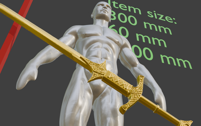 Mini Steel Great sword Non functional Durable Plastic Replica Cosplay Piece