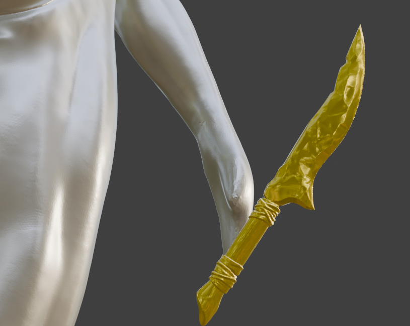 Mini Crystal Knife Non functional Durable Plastic Replica Cosplay Piece