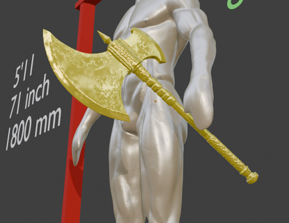 The Battle Axe Non functional Durable Plastic Replica Cosplay Piece