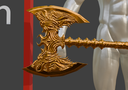 Mini Rueful Axe Non functional Durable Plastic Replica Cosplay Piece
