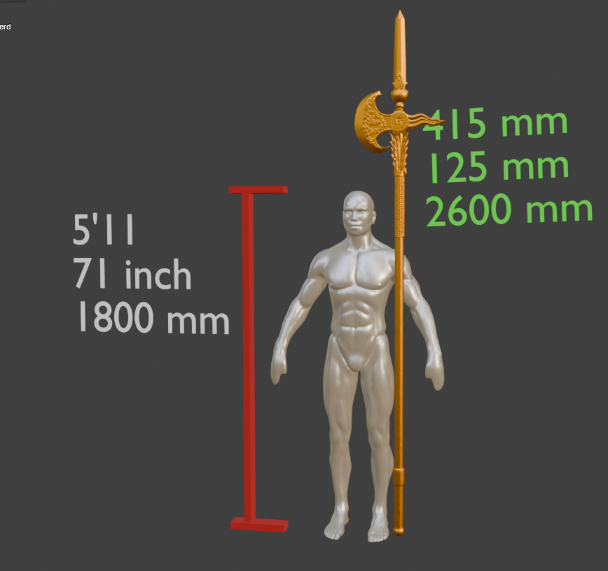 Miniature Halberd Replica, Banished Knight Miniature Format