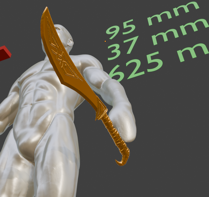 Mini Nordic Dagger, 1:6 Scale Miniature, Abs-Like Resin Craft