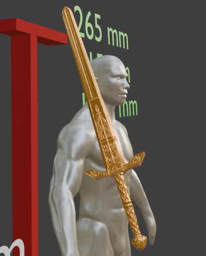 Banished Knight Greatsword Miniature, Abs-Like Resin, Multiple Sizes