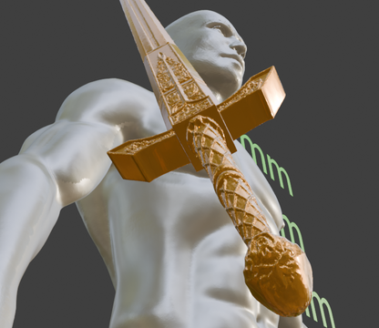 Banished Knight Greatsword Miniature, Abs-Like Resin, Multiple Sizes