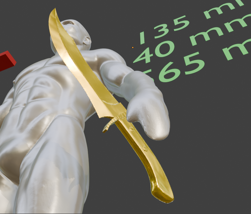 Miniature Dagger Prop, Great Format Miniature, 1:2 to 1:16 Scale