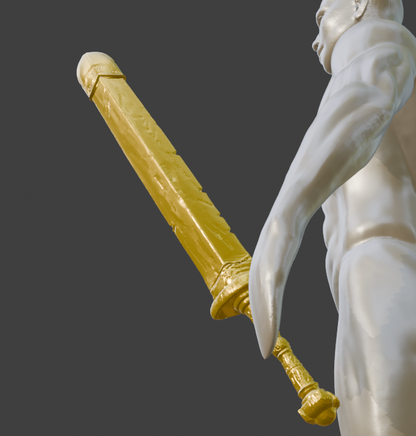 Miniature Stone Sword, Sheathed Miniature Format, ABS Resin