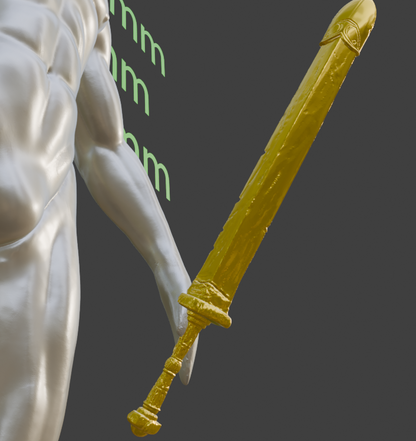 Miniature Stone Sword, Sheathed Miniature Format, ABS Resin
