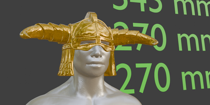 Stalhrim Helmet Replica, Nord Miniature Format, ABS Resin