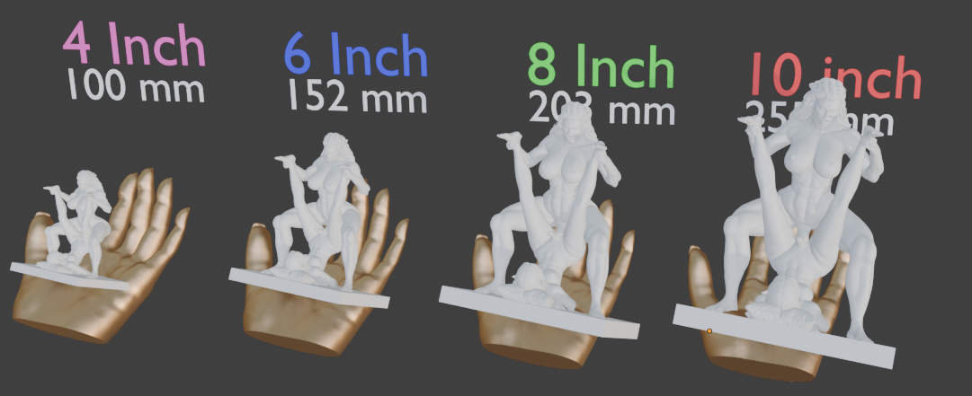 Transgender "Orc and her mistress" Erotic Art Sculpture and figurine