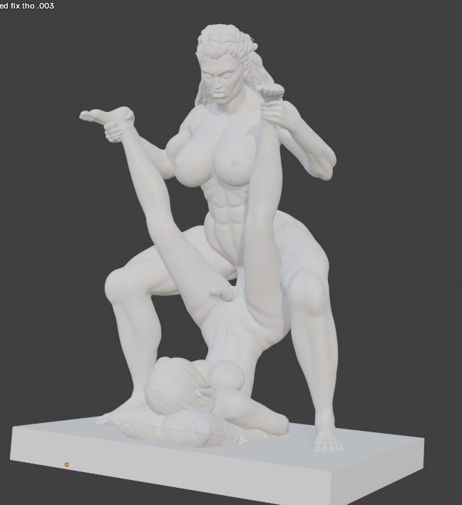 Transgender "Orc and her mistress" Erotic Art Sculpture and figurine