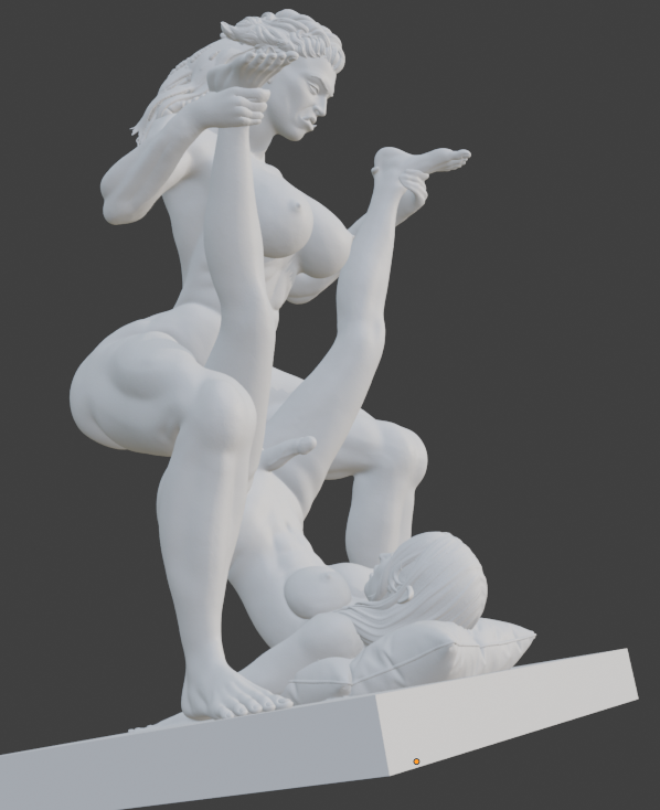 Transgender "Orc and her mistress" Erotic Art Sculpture and figurine