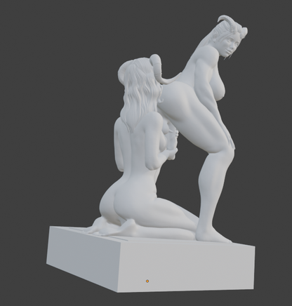 Transgender "Love from behind" Erotic Art Sculpture and figurine