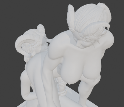Transgender "Love from behind" Erotic Art Sculpture and figurine