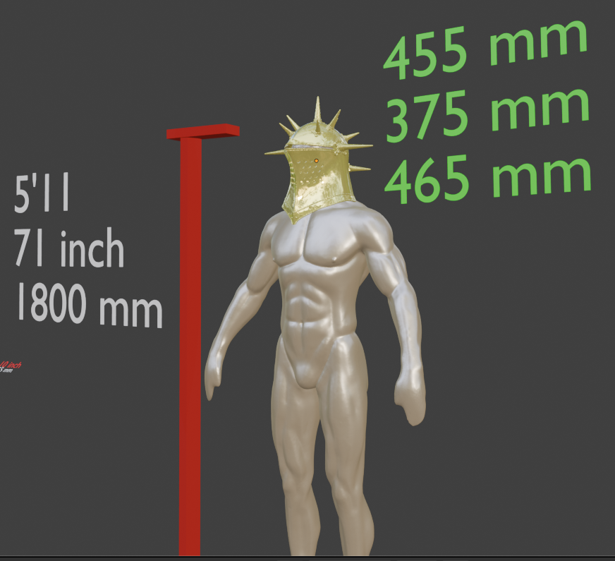 Spiked Elite Knight Helm Replica Cosplay and dress up piece