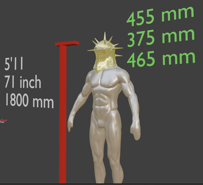 Mini Spiked Elite Knight Helm Replica Miniature Format