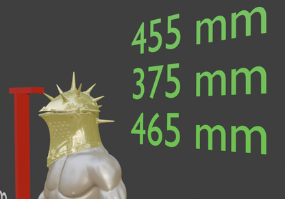 Mini Spiked Elite Knight Helm Replica Miniature Format