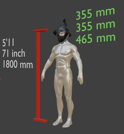 Gladiator Ornate Helm Replica Cosplay and dress up piece