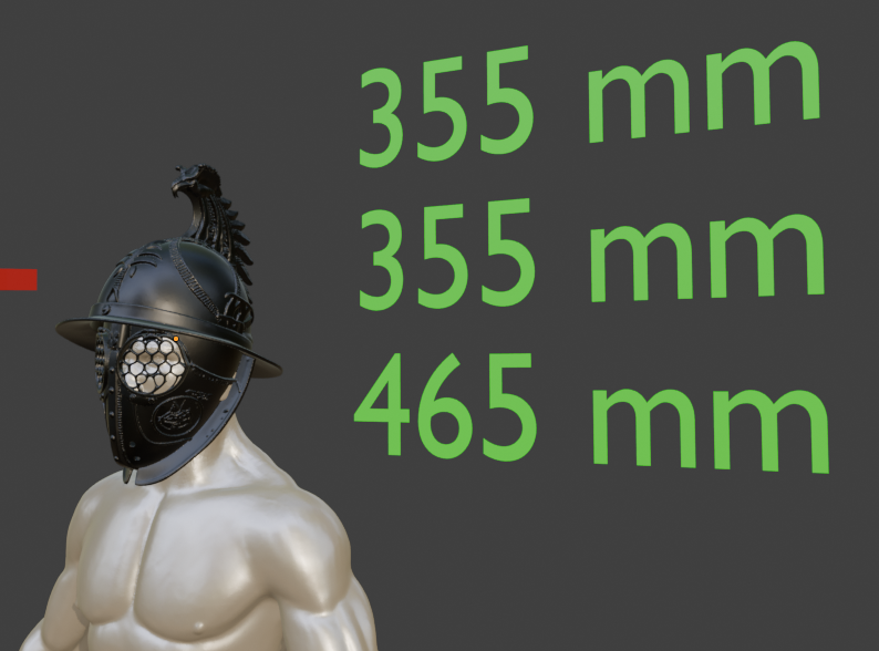 Mini Gladiator Ornate Helm Replica Miniature Format