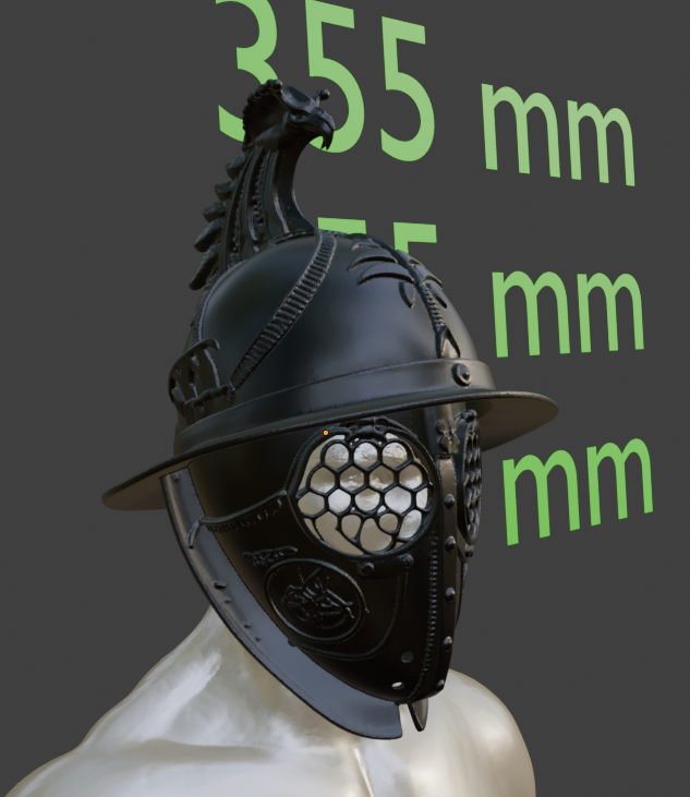Mini Gladiator Ornate Helm Replica Miniature Format