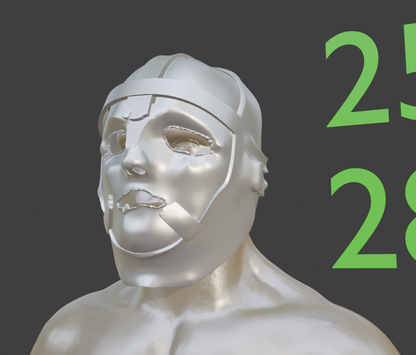 Mini Man in the Iron mask Helm Replica Miniature Format
