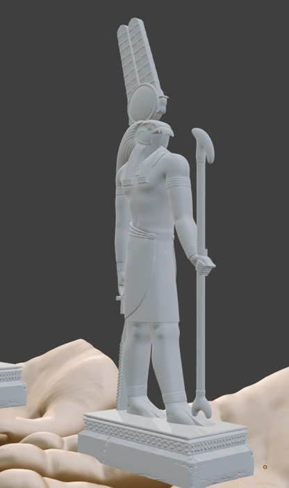 Montu Statue | Egyptian God of War Sculpture | Falcon Headed Warrior Deity | Ancient Egypt Mythology Figurine | Egyptian God Decor