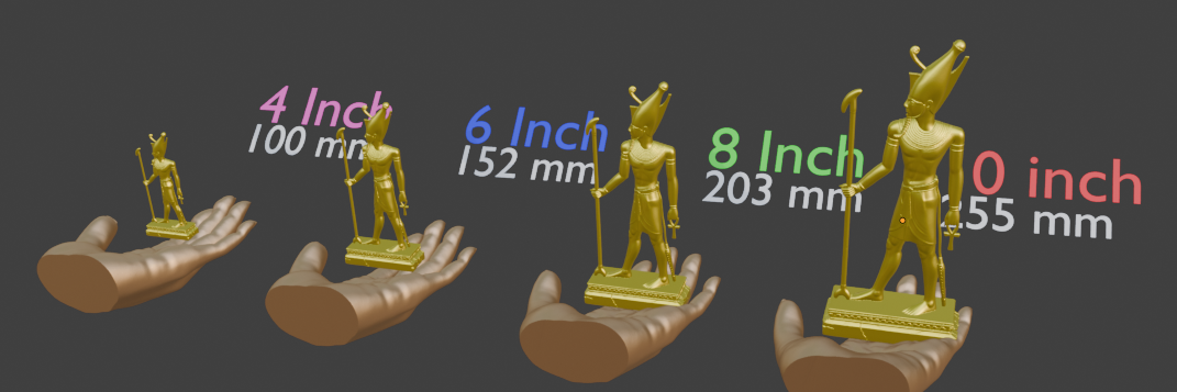Atum Statue | Antique Gold Egyptian Creator God Sculpture | Ancient Egypt Primordial Deity Figurine | Egyptian Mythology Decor