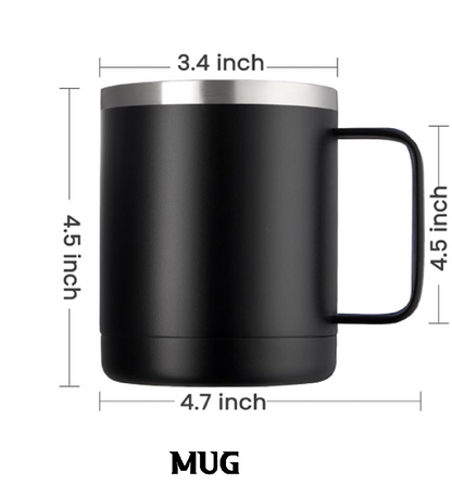 Stainless Steel Mug, Goetia Sigils Design, 12oz Double Wall Vacuum Insulated