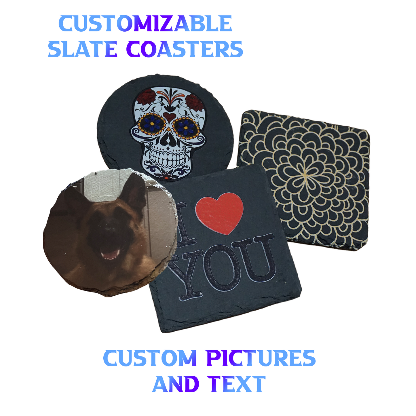 Personalized Photo Slate Coasters