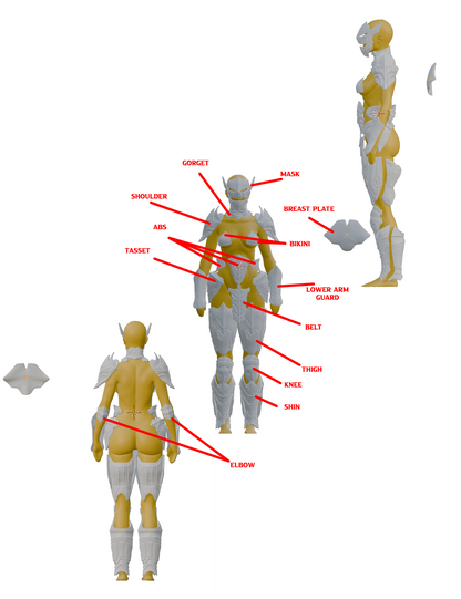 Ebony Armor Set (Modular)