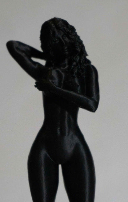 Female, Curly Haired Girl Figurine Statue