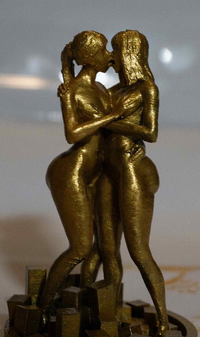 Two Females, Sensual - Sculpture and Tabletop Decoration Lesbian Statue