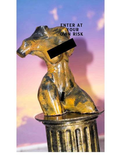 Female, Stroll - Sculpture