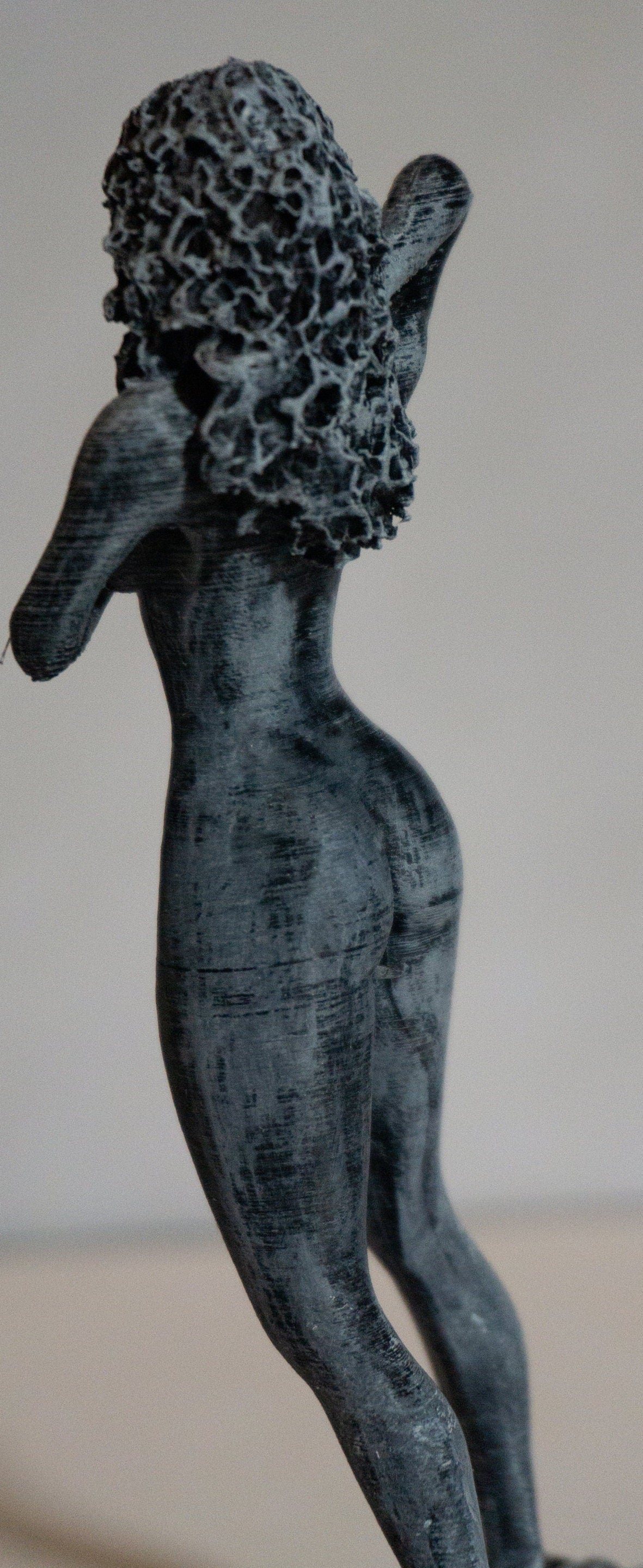 Female, Curly Haired Girl Figurine Statue