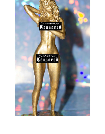 Female, Curly Haired Girl Figurine Statue