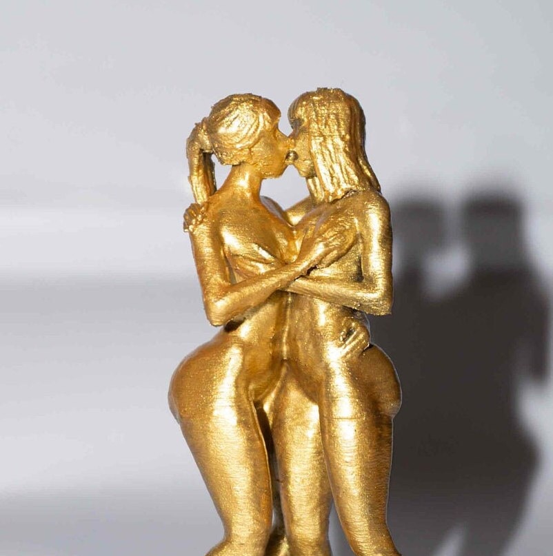 Two Females, Sensual - Sculpture and Tabletop Decoration Lesbian Statue