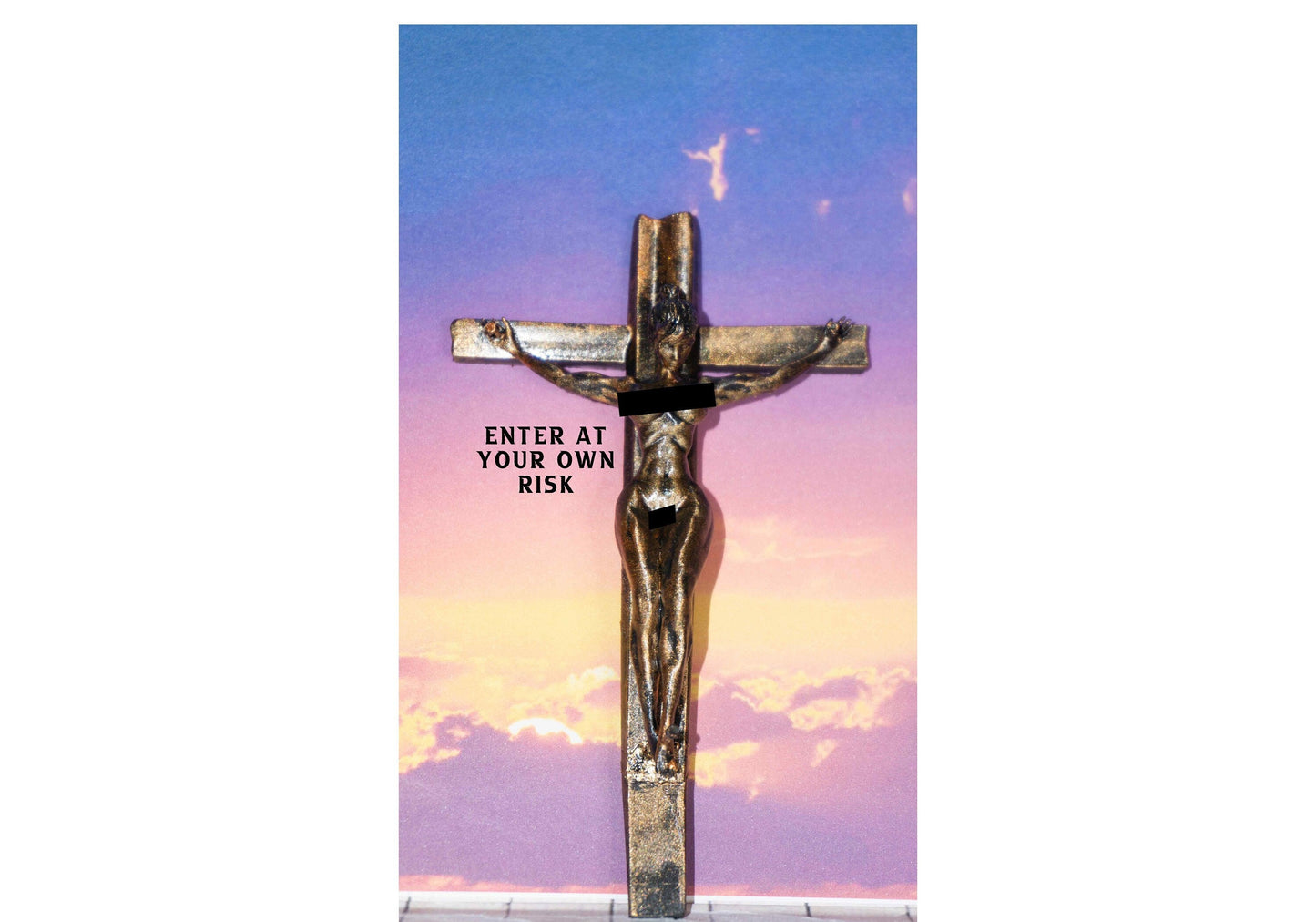 Female, demon on a cross - Sculpture