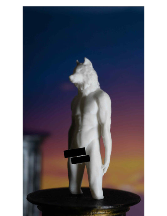 Male, Lone Wolf - Sculpture and Tabletop Decoration Statue