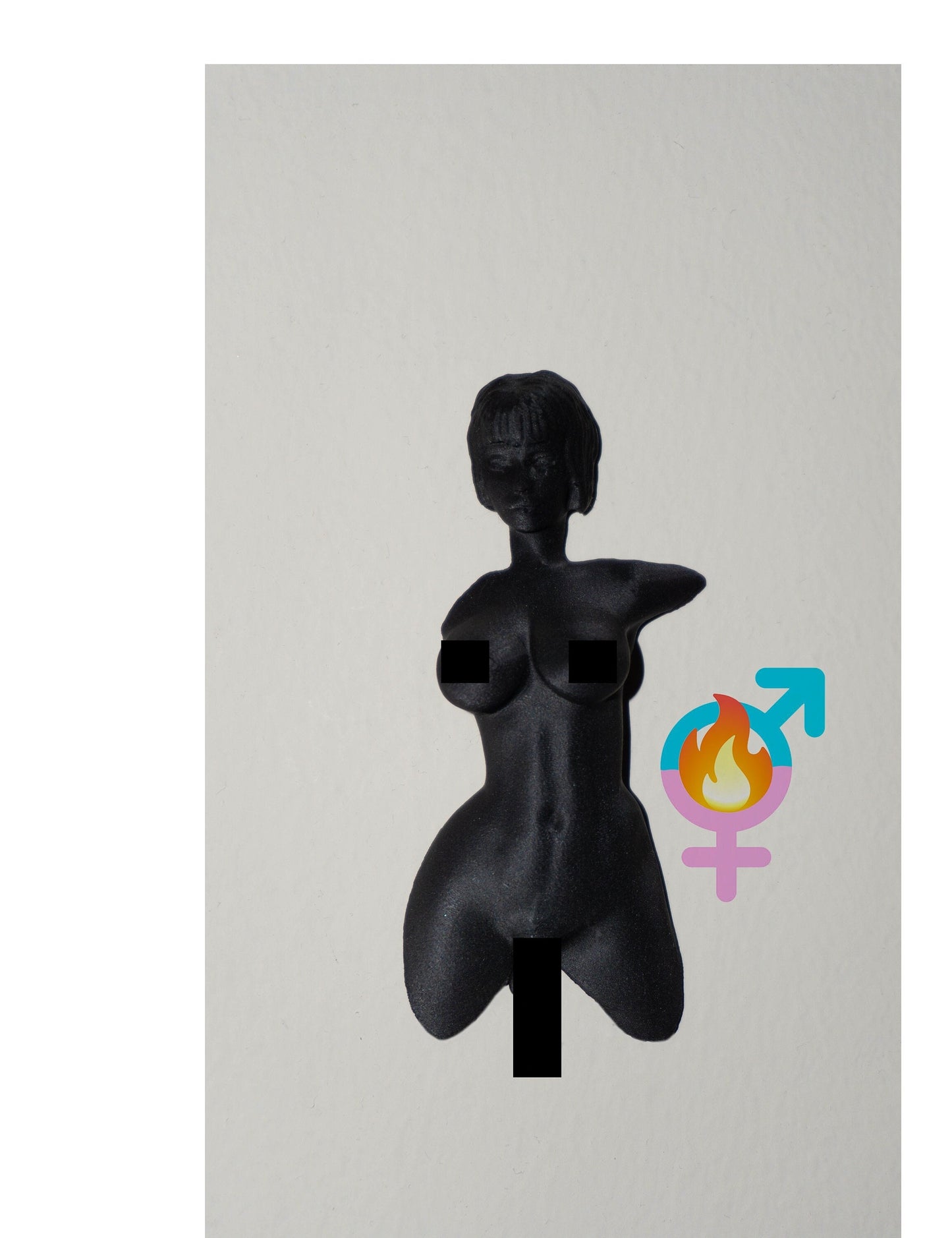 Androgynous, Lover - Sculpture and wall art decoration