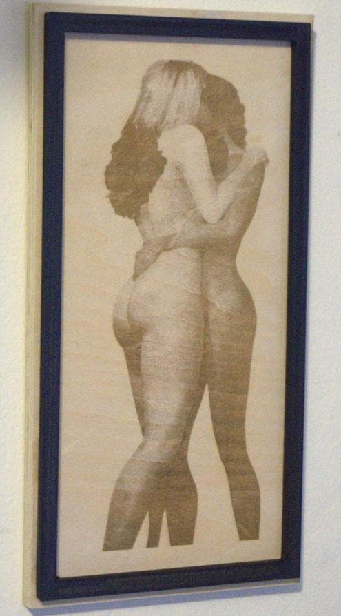 Lesbian Love Wooden Art Piece