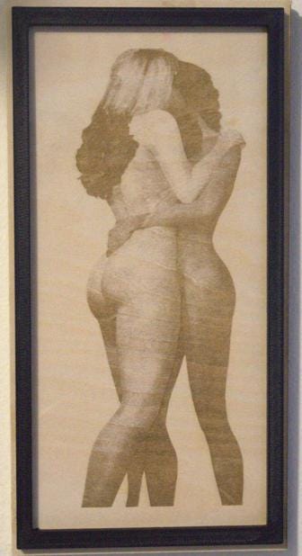 Lesbian Love Wooden Art Piece