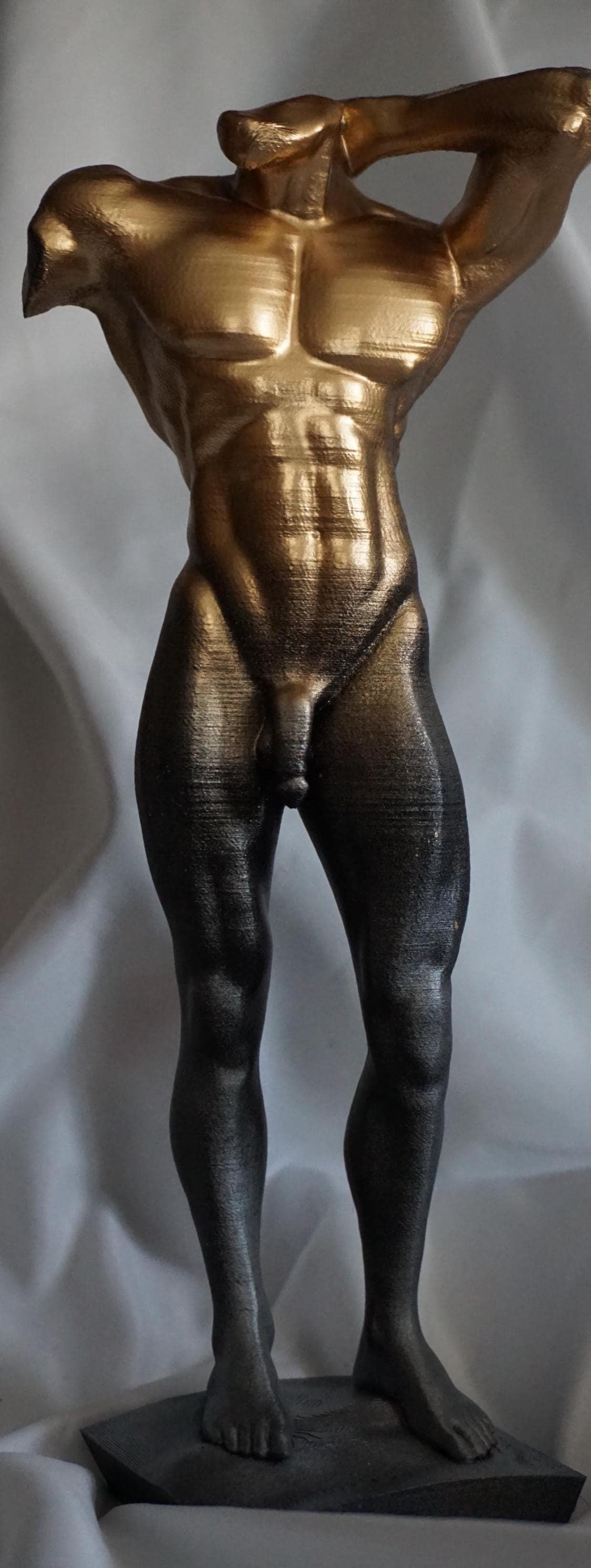 Divine Alloy – Gilded Male Form | Sculpture
