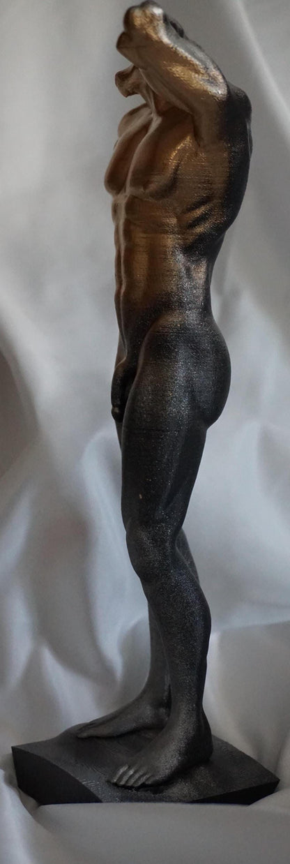 Divine Alloy – Gilded Male Form | Sculpture