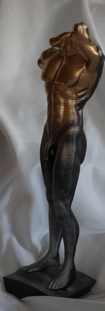 Divine Alloy – Gilded Male Form | Sculpture